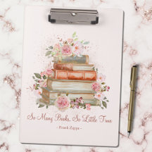 Aangepaste Quote Boeken en Roze Rozen Bloemen Twee