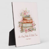 Aangepaste Quote Boeken en  Roze Rozen Fotoplaat (Zijkant)