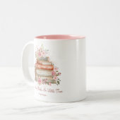 Aangepaste Quote Boeken en  Roze Rozen Tweekleurige Koffiemok (Voorkant links)