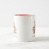 Aangepaste Quote Boeken en  Roze Rozen Tweekleurige Koffiemok (Center)