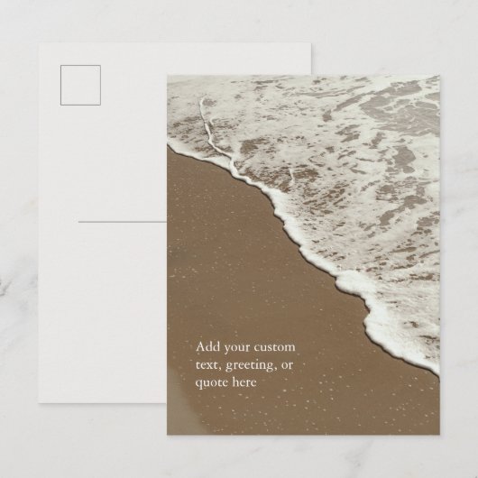 Aangepaste quote / gepersonaliseerd strandsand briefkaart (Voorkant / Achterkant)