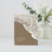 Aangepaste quote / gepersonaliseerd strandsand briefkaart (Staand voorkant)