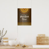Aangepaste Quote Gold  Lotus Flower Poster (Keuken)