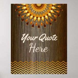 Aangepaste Quote Gold  Lotus Flower Poster