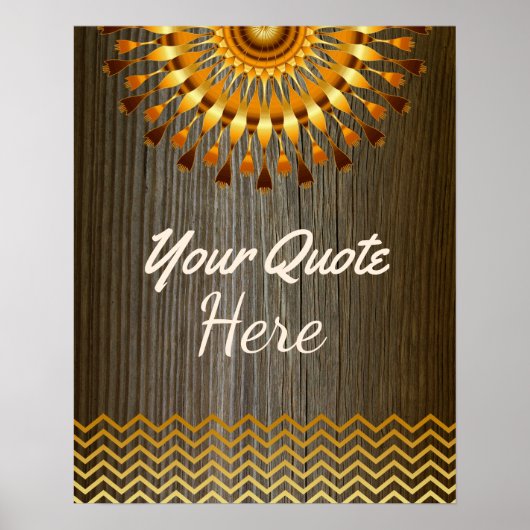 Aangepaste Quote Gold  Lotus Flower Poster (Voorkant)