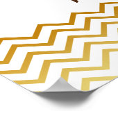 Aangepaste Quote Gold  Lotus Flower Poster (Hoek)