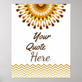 Aangepaste Quote Gold  Lotus Flower Poster (Voorkant)