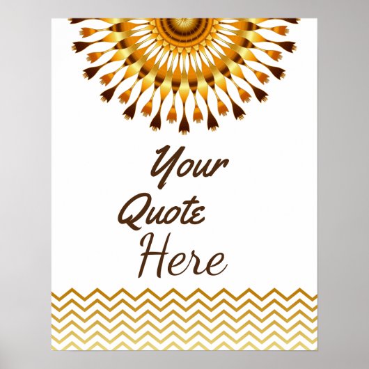 Aangepaste Quote Gold  Lotus Flower Poster (Voorkant)
