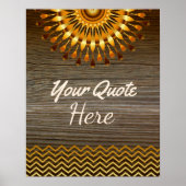 Aangepaste Quote Gold  Lotus Flower Poster (Voorkant)