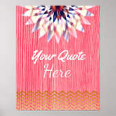 Aangepaste Quote Gold Lotus Flower Poster (Voorkant)