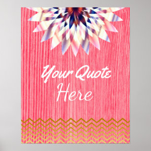 Aangepaste Quote Gold Lotus Flower Poster