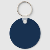 Aangepaste Quote Hier Geschenk Navy Blau Gepersona Sleutelhanger (Achterkant)