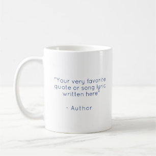 Aangepaste quote - maak je eigen blauwe koffiemok