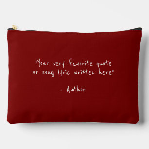 Aangepaste quote - maak je eigen donkerrood etui