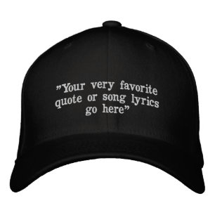 Aangepaste quote maak je eigen geborduurde pet
