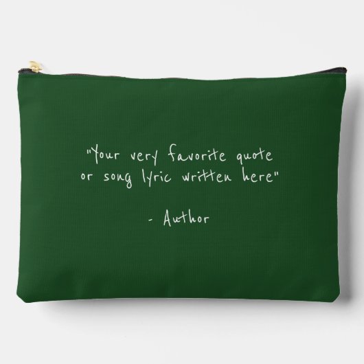 Aangepaste quote - maak je eigen groen etui (Voorkant)