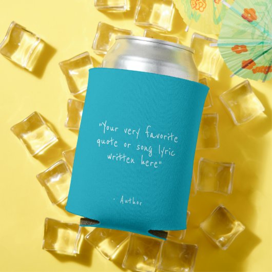 Aangepaste quote - maak je eigen heldere blauwe blikjeskoeler (Insitu Zomer)