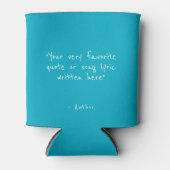Aangepaste quote - maak je eigen heldere blauwe blikjeskoeler (Voorkant)
