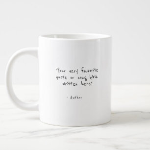 Aangepaste quote - maak je eigen Jumbo koffiemok Grote Koffiekop