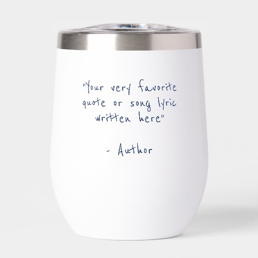 Aangepaste quote - maak je eigen marineblauw   (Voorkant)