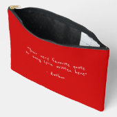 Aangepaste quote - maak je eigen rode etui (Open)