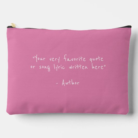 Aangepaste quote - maak je eigen roze etui (Voorkant)