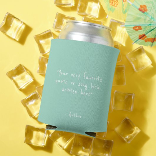 Aangepaste quote - maak je eigen turquoise blikjeskoeler (Insitu Zomer)