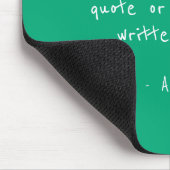 Aangepaste quote - maak je eigen turquoise muismat (Hoek)