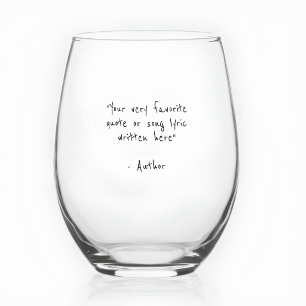 Aangepaste quote - maak je eigen wijnglas zonder voet