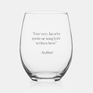 Aangepaste quote - maak je eigen wijnglas zonder voet