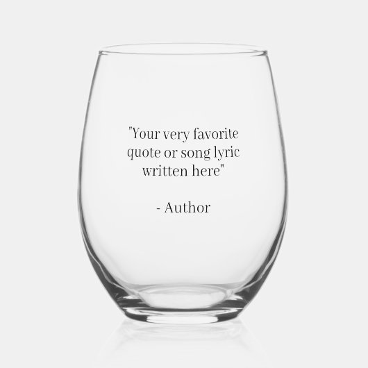 Aangepaste quote - maak je eigen wijnglas zonder voet (Voorkant)