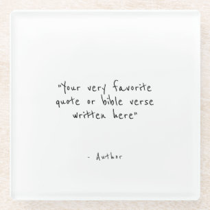 Aangepaste quote - maak je eigen wit glazen onderzetter