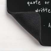 Aangepaste quote - maak je eigen zwart muismat (Hoek)