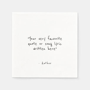 Aangepaste quote - maak uw eigen servet