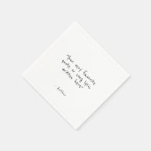 Aangepaste quote - maak uw eigen servet (Hoek)