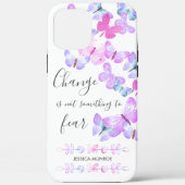 Aangepaste quote met mooie vlinders voor positieve Case-Mate iPhone case (Achterkant)