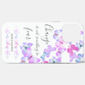 Aangepaste quote met mooie vlinders voor positieve Case-Mate iPhone case (Achterkant (horizontaal))