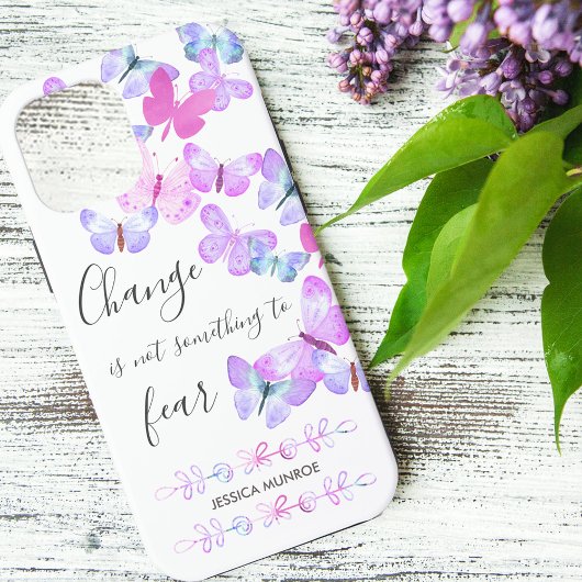 Aangepaste quote met mooie vlinders voor positieve Case-Mate iPhone case