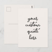Aangepaste Quote Postkaart – Schrijf Je Eigen Insp (Voorkant / Achterkant)