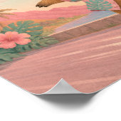 Aangepaste Quote Skateboard Capybara Grappig Dier  Poster (Hoek)