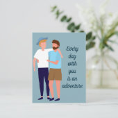 Aangepaste quote voor jubileum van homoseksueel ma briefkaart (Staand voorkant)