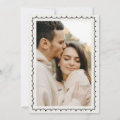 Aangepaste Quote Whimsy Scribbles Hand getrokken b Save The Date (Achterkant)