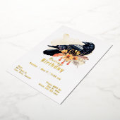 Aangepaste Raaf Verjaardag Folie Uitnodiging (Gedraaid)