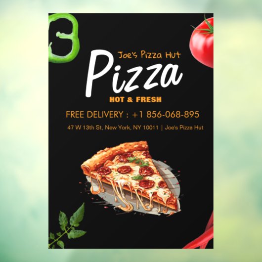 Aangepaste raamfolie voor pizzatent raamsticker (Vel 3)