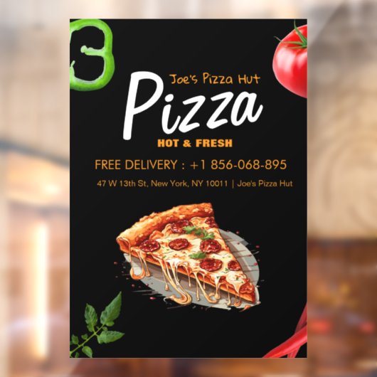 Aangepaste raamfolie voor pizzatent raamsticker (Vel 2)