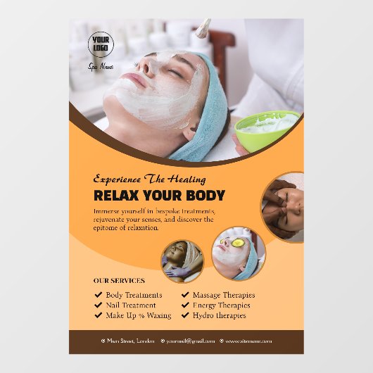 Aangepaste raamfolie voor spa's raamsticker (Vel)