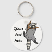 Aangepaste raccoon sleutelhanger (Voorkant)
