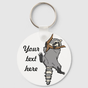 Aangepaste raccoon sleutelhanger