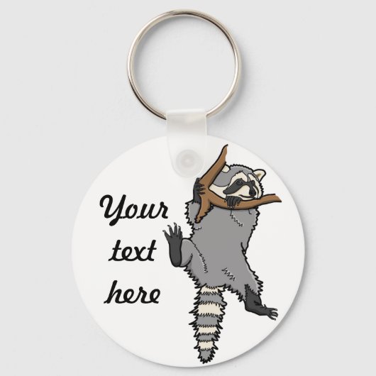 Aangepaste raccoon sleutelhanger (Voorkant)