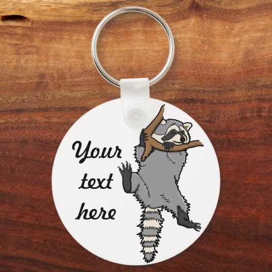 Aangepaste raccoon sleutelhanger (Voorkant)